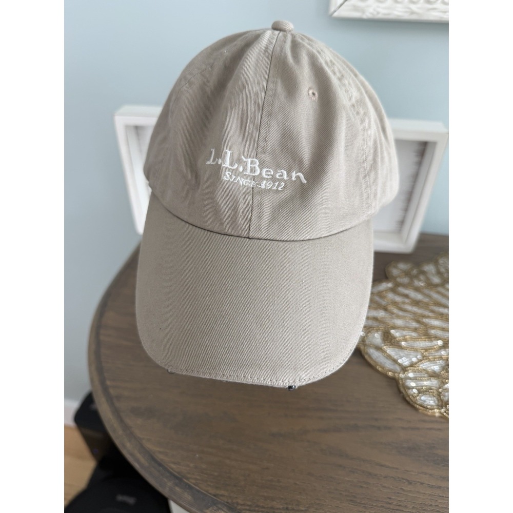 Vintage L.L. Bean Light Up LED Baseball Cap Khaki Dad Hat Preppy Outdoor